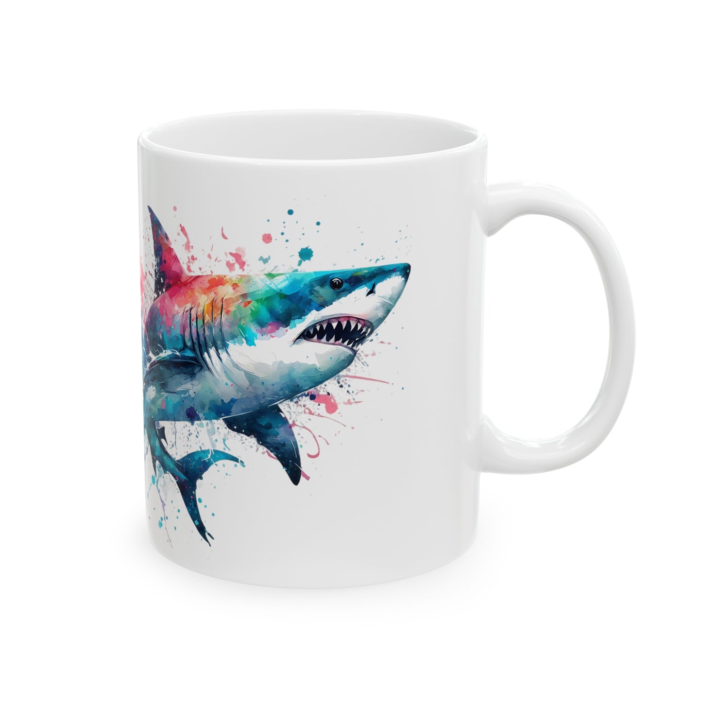 Shark Dad Mug: Father's Day & Birthday Coffee Cup - No-fin Compares to You! Funny Fish Relax Gift for Best Dad, Ceramic Mug, 11oz
